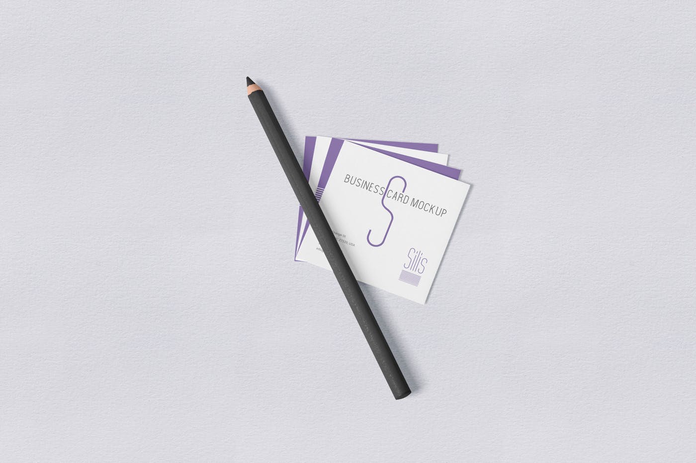 方形名片叠放阴影效果样机素材库精选模板 Square Shaped Business Card Mockups插图(6)