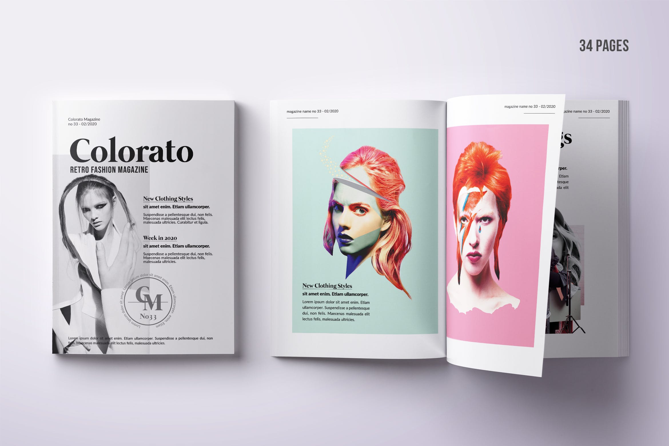 摄影工作室/摄影大师作品集画册设计模板 Photo Magazine Bifold A4 & US Letter – 34 pgs插图