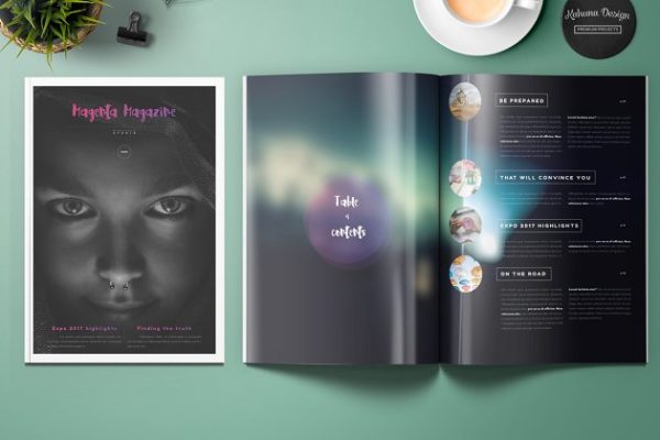 潮流时尚生活杂志模板 Magenta Magazine