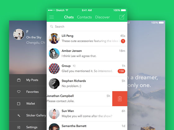 Wechat Redesign素材之家精选sketch素材