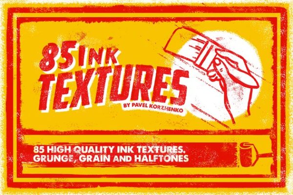 85款颗粒&amp;半色调墨水纹理 85 Ink Textures