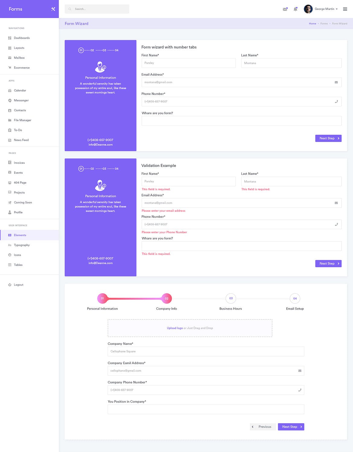 常用网站表单/表格UI设计套件 Forms Widgets Dashboard Ui Kit插图(6)