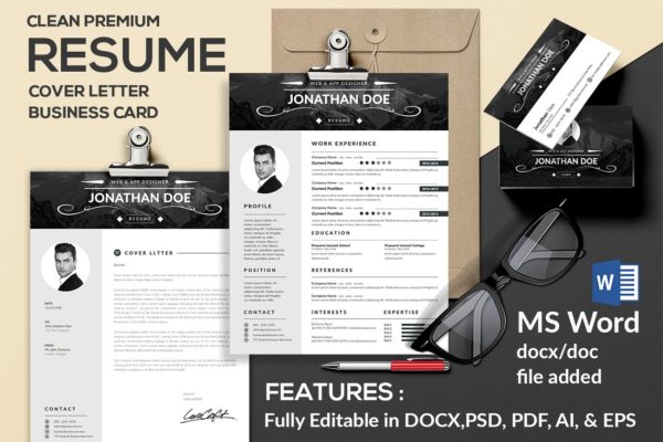 经典介绍信、名片&amp;简历模板合集 Resume Cover Letter &amp; Business card