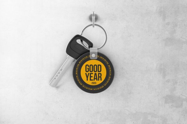 圆形钥匙链素材库精选模板 Circle Keychain Mockup