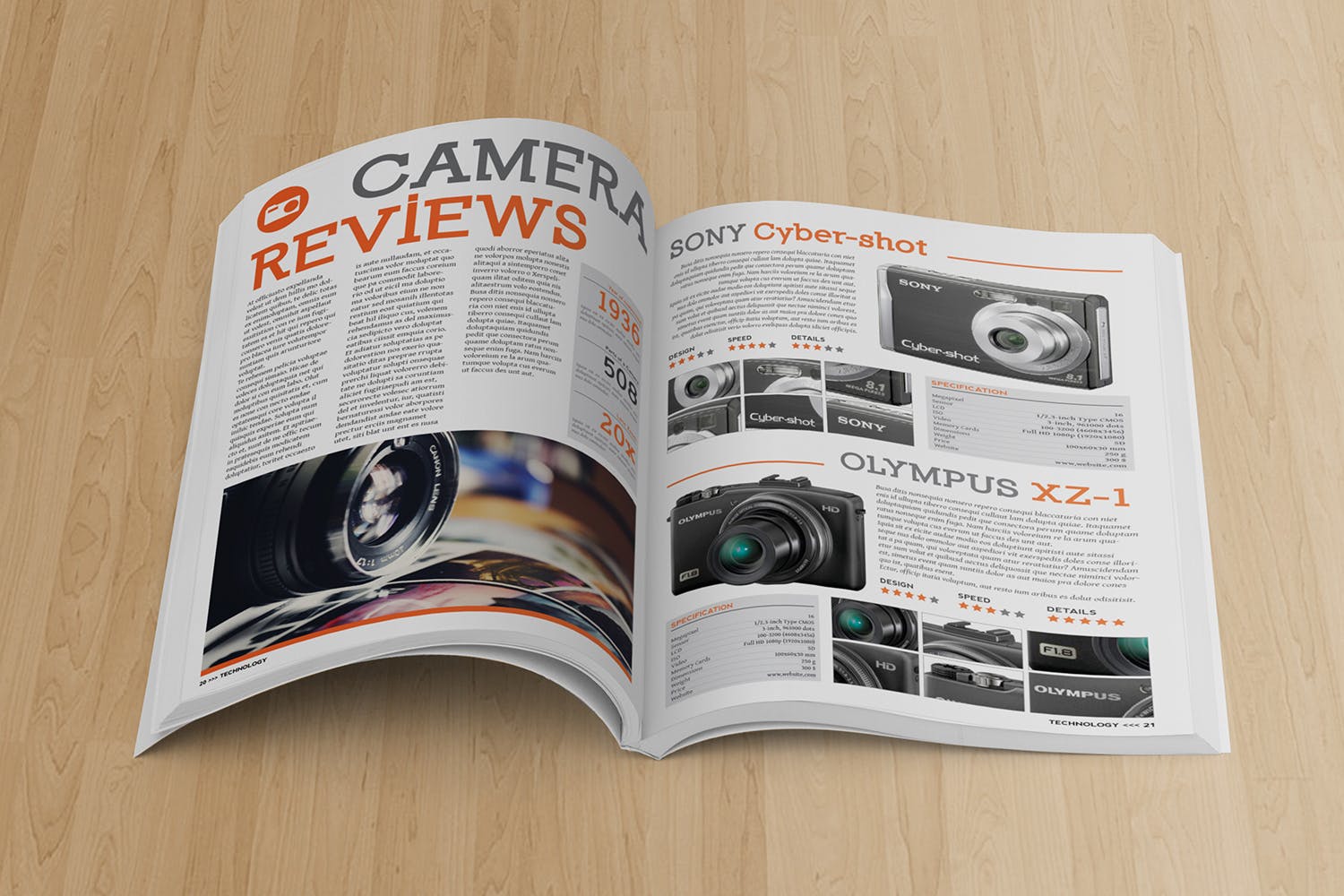杂志内页排版设计前视图样机素材库精选 Magazine Mockup Front View插图(2)