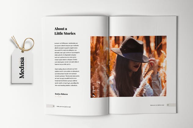 24页时尚产品目录手册版式素材库精选Lookbook设计模板 MEDUSA – Lookbook Brochure Fashion插图(4)