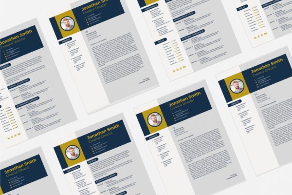 2合1求职信&amp;求职素材库精选简历模板v4 Cv Resume Template.v4