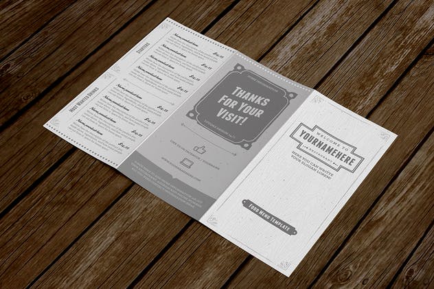 经典餐厅食品菜单设计模板 Classy Food Menu 4 Illustrator Template插图(8)