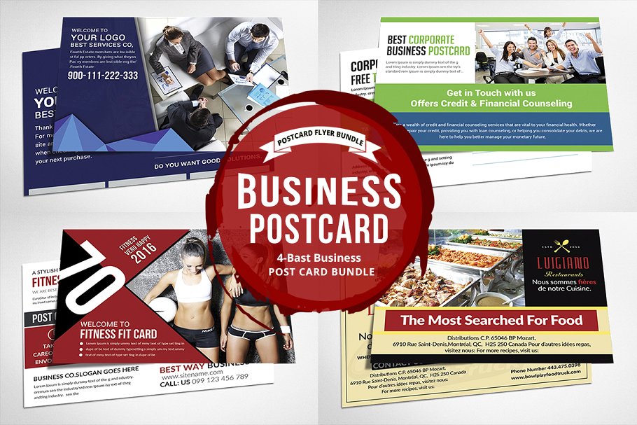 多用途明信片设计模板合集 Multipurpose Postcard Bundle插图