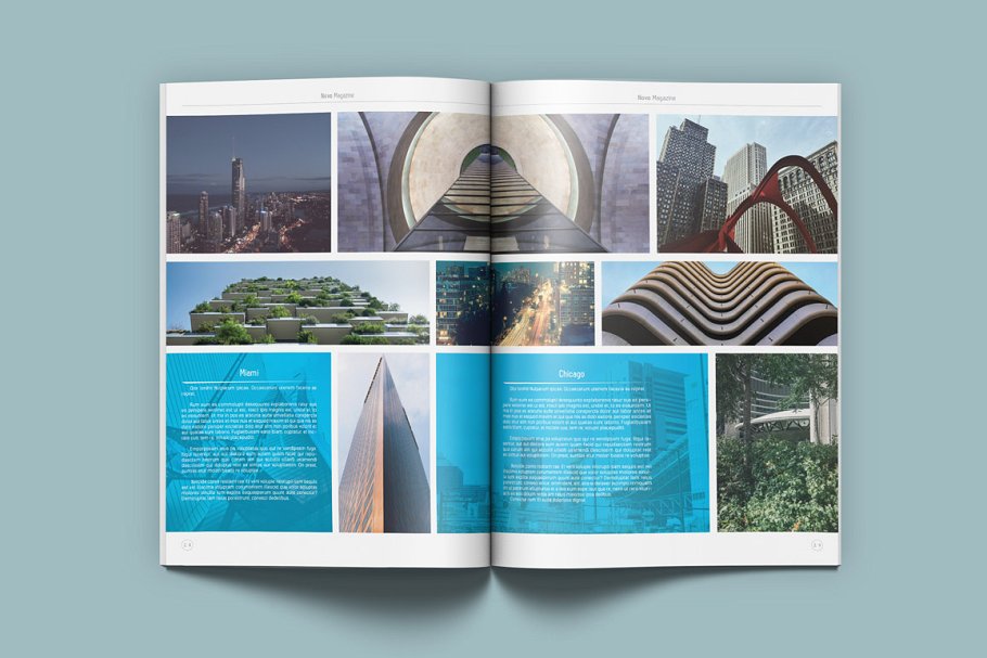 A4&美国信纸规格杂志通用模板 Novo Modern Magazine插图(8)