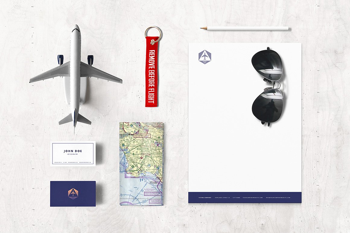 航空主题样机 Airlines Company Mockup Set插图(2)