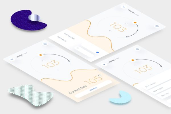 智能家居-SPA休闲健APP应用设计模板 Smart Home Spa Mobile Ui v.3
