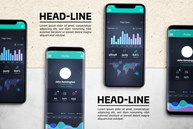 Android & iOS 客户端UI设计演示样机 Android & iOS Mockup插图(2)
