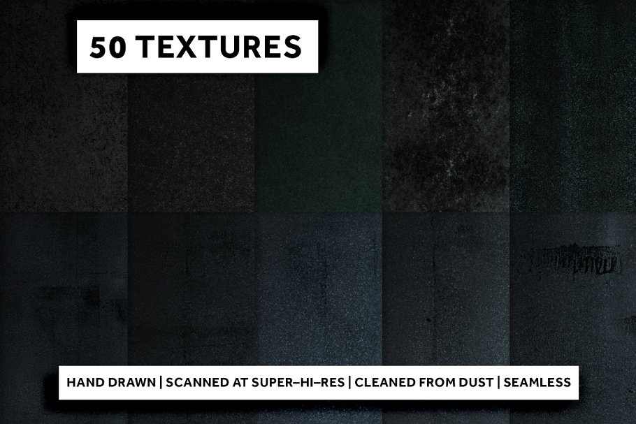 50款手工制作黑色墨水纹理 50 BLACK INK TEXTURES插图(4)