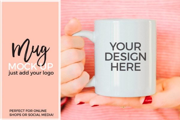咖啡杯造型照片素材库精选模板 COFFEE MUG MOCK UP STYLED PHOTO