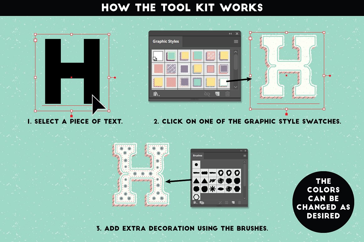铅笔手绘风格图层样式 The Hand-drawn Pencil Type Tool Kit插图(6)