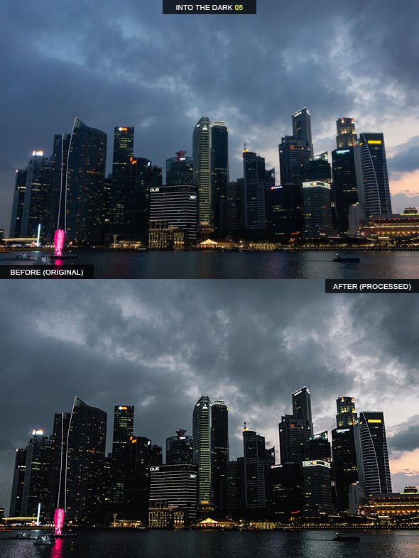 19个夜景摄影照片后期处理LR调色预设 19 Into The Dark Lightroom Presets插图(4)