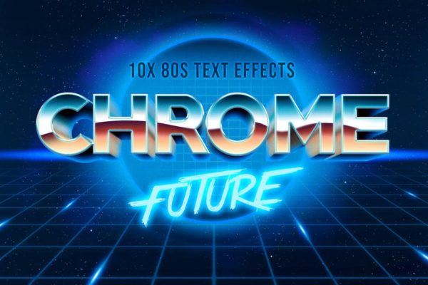 11款80年代复古文特效PS图层样式V3 80s Text Effect V3
