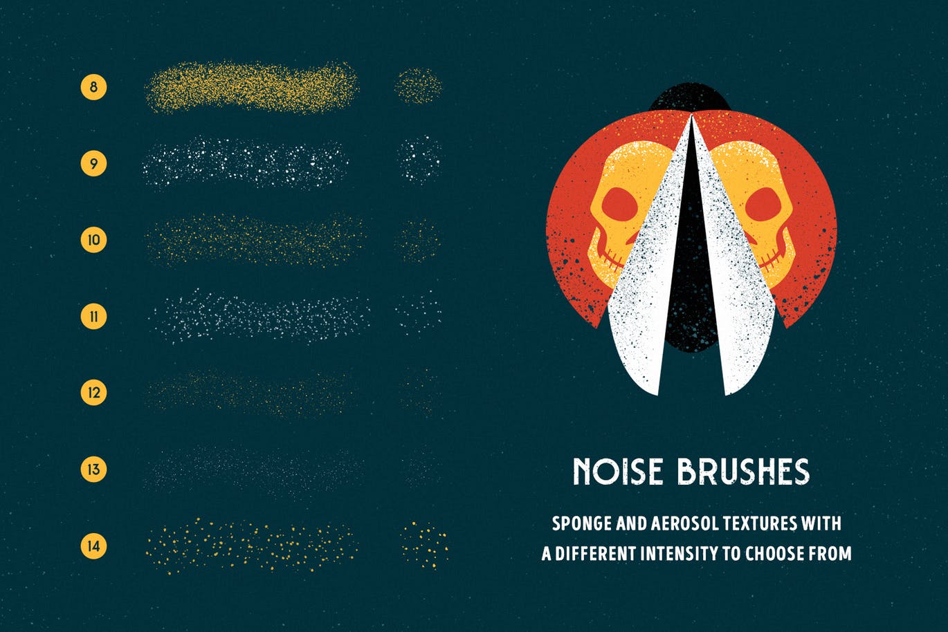 平板电脑手绘创造散点阴影效果处理Procreate笔刷下载 Shader Brushes for Procreate插图(2)
