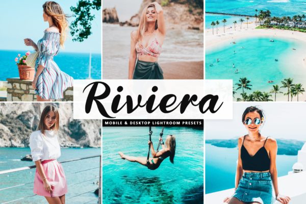 夏日沙滩&amp;海边摄影LR调色预设 Riviera Mobile &amp; Desktop Lightroom Presets