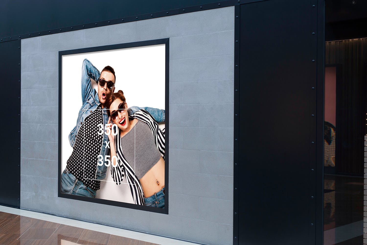 室内广告牌图片效果图样机模板 Indoor Advertising Mock-Up插图(8)