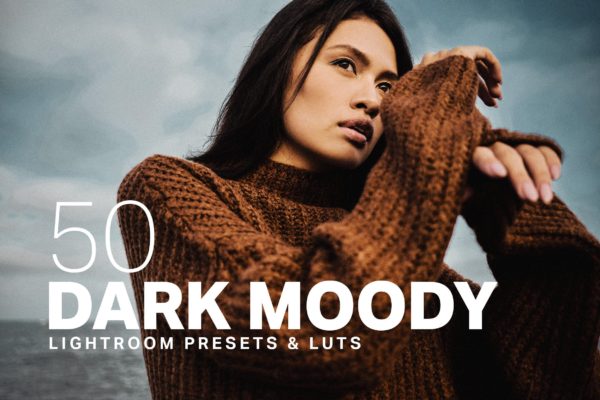 50款黑暗色调照片后期处理Lightroom预设 50 Dark Moody Lightroom Presets LUTs