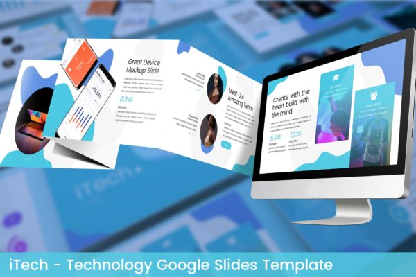 互联网科技公司简介素材库精选谷歌演示模板 iTech – Technology Google Slides Template