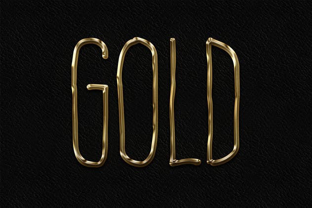 3D金属黄金字体特效PS字体样式 Metal Layer Styles – Photoshop Gold Text Effect插图(6)