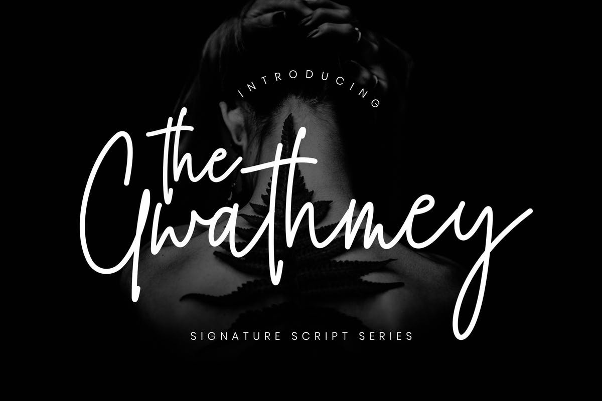 优雅签名书法英文字体 The Gwathmey Signature Script插图