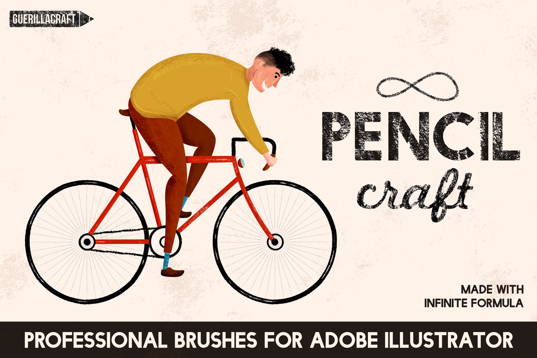 铅笔线条手绘素描AI笔刷 Pencilcraft Brushes by Guerillacraft插图