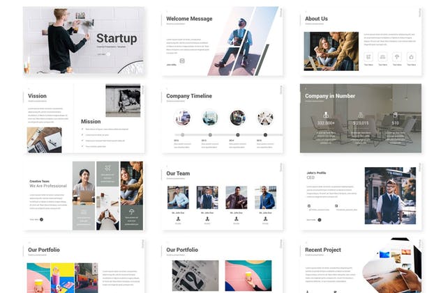 创意产品路演谷歌Google幻灯片模板 Startup – Google Slides Template插图(1)