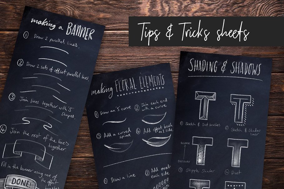 粉笔字体PS笔刷 Chalk Dust – Photoshop Lettering Kit插图(3)