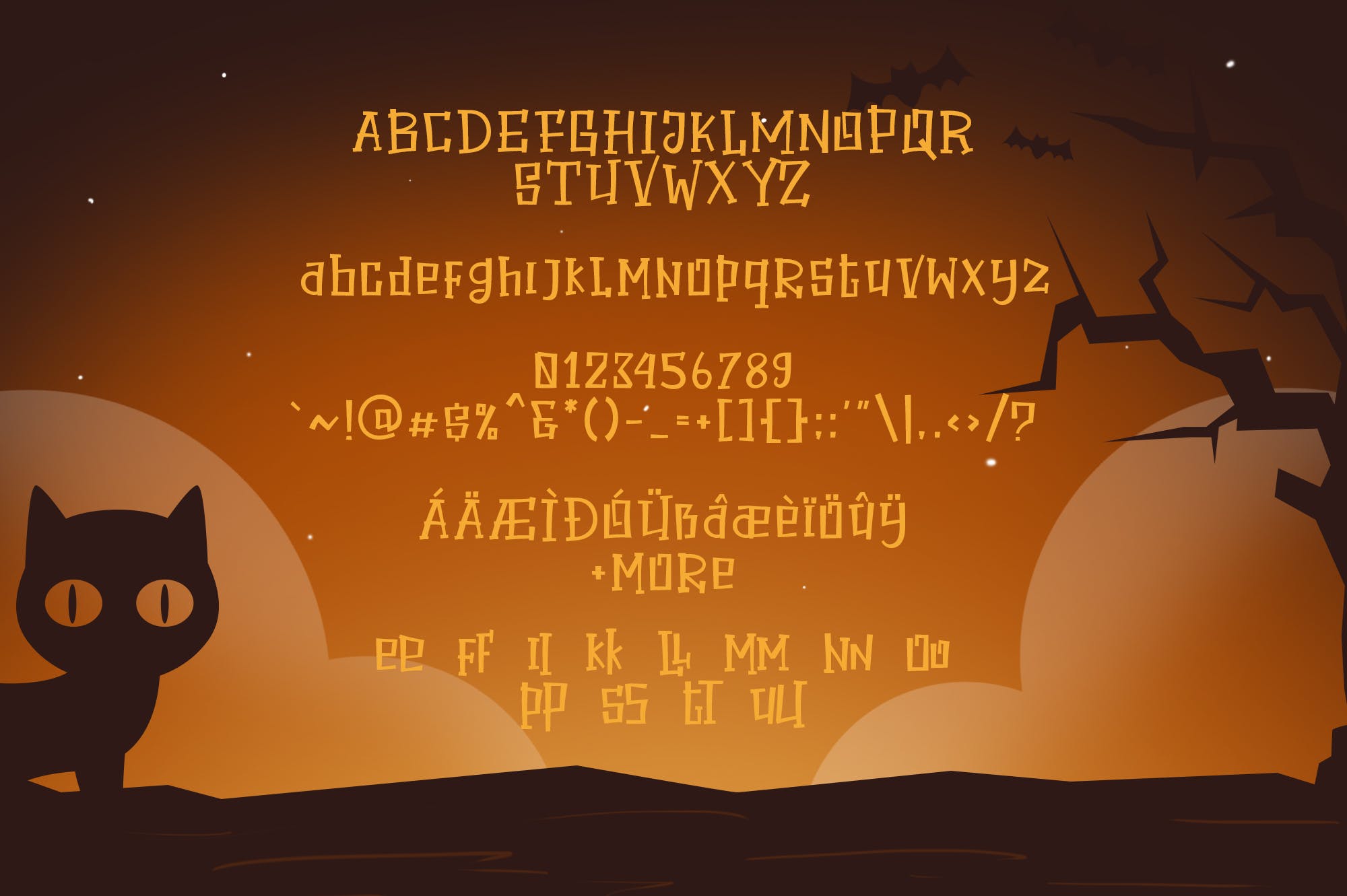 万圣节节日主题无衬线英文设计字体 Halloween Secret插图(5)