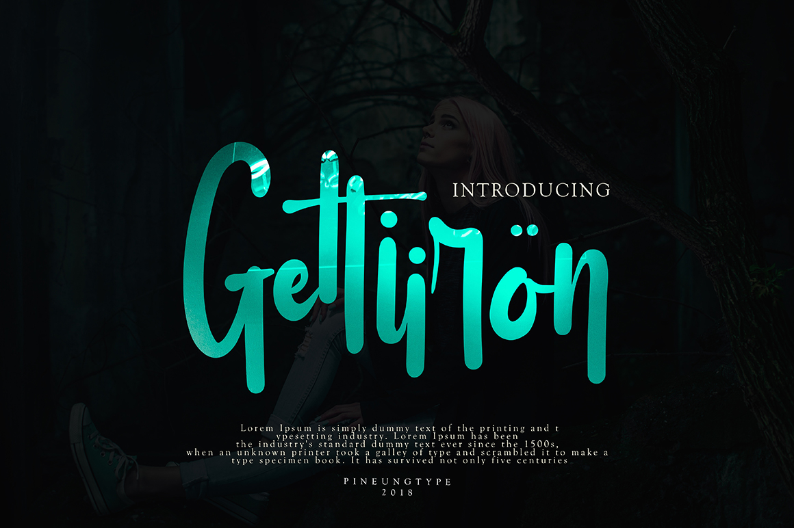 非常酷的英文字体下载 Gettiiron Script Font [otf,ttf]插图