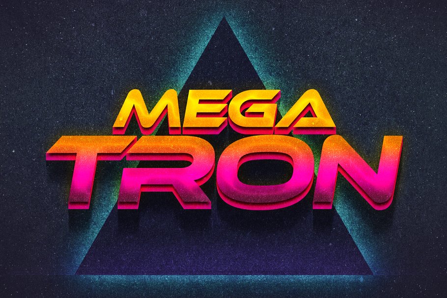 80s年代风格文本风格图层样式 80s Text Effects Minibundle插图(2)