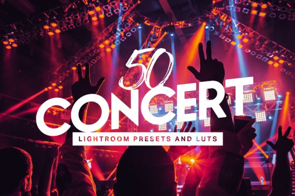 50款音乐节/演唱会等夜间表演场景照片素材库精选LR预设 50 Concert Lightroom Presets LUTs