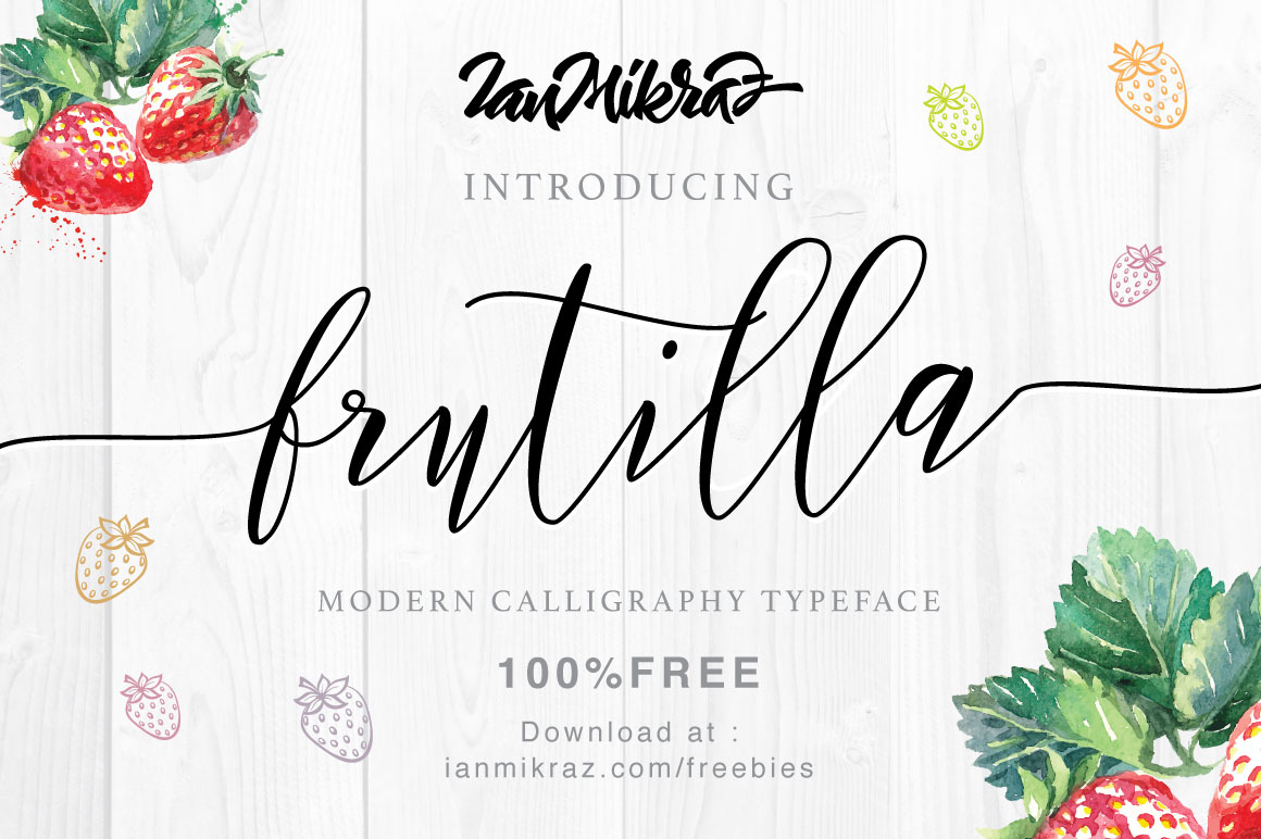 一款优雅的英文手写字体：Frutilla Script [otf,ttf]插图
