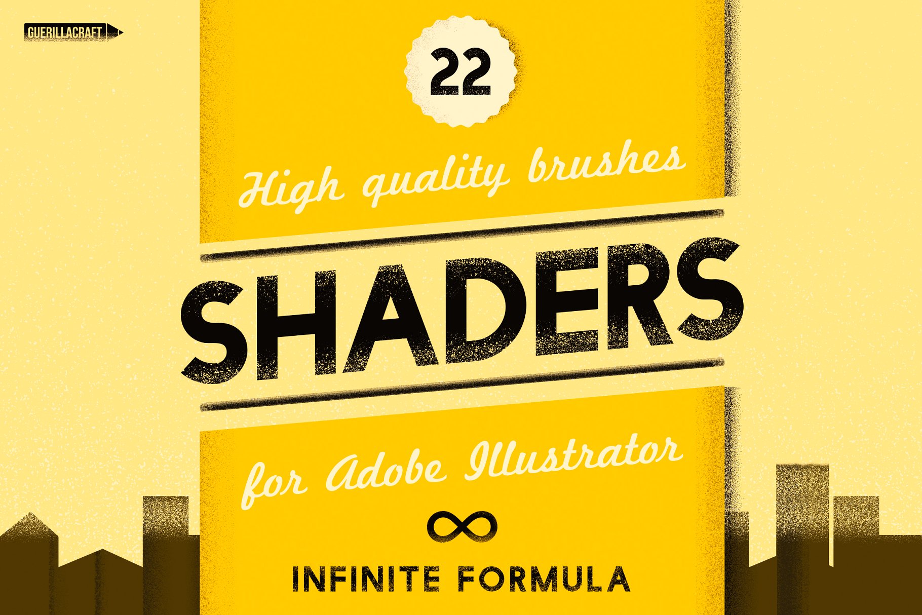 插画材质色调制作笔刷[AI & PS适用] Shaders brushes by Guerillacraft插图