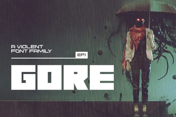 标题设计适用的超粗英文无衬线字体 Gore Regular