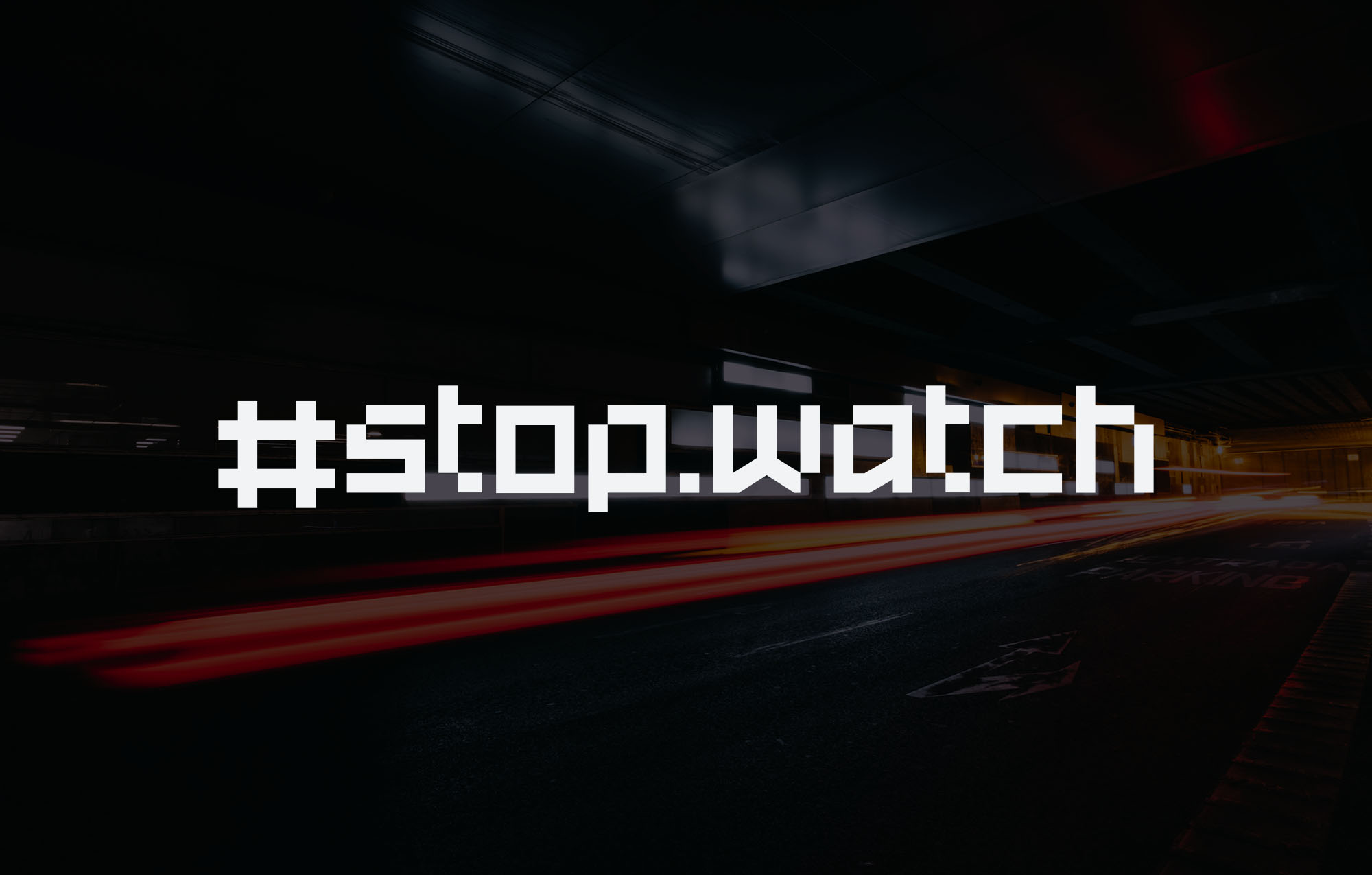 几何像素英文无衬线字体 Stopwatch Free Typeface插图