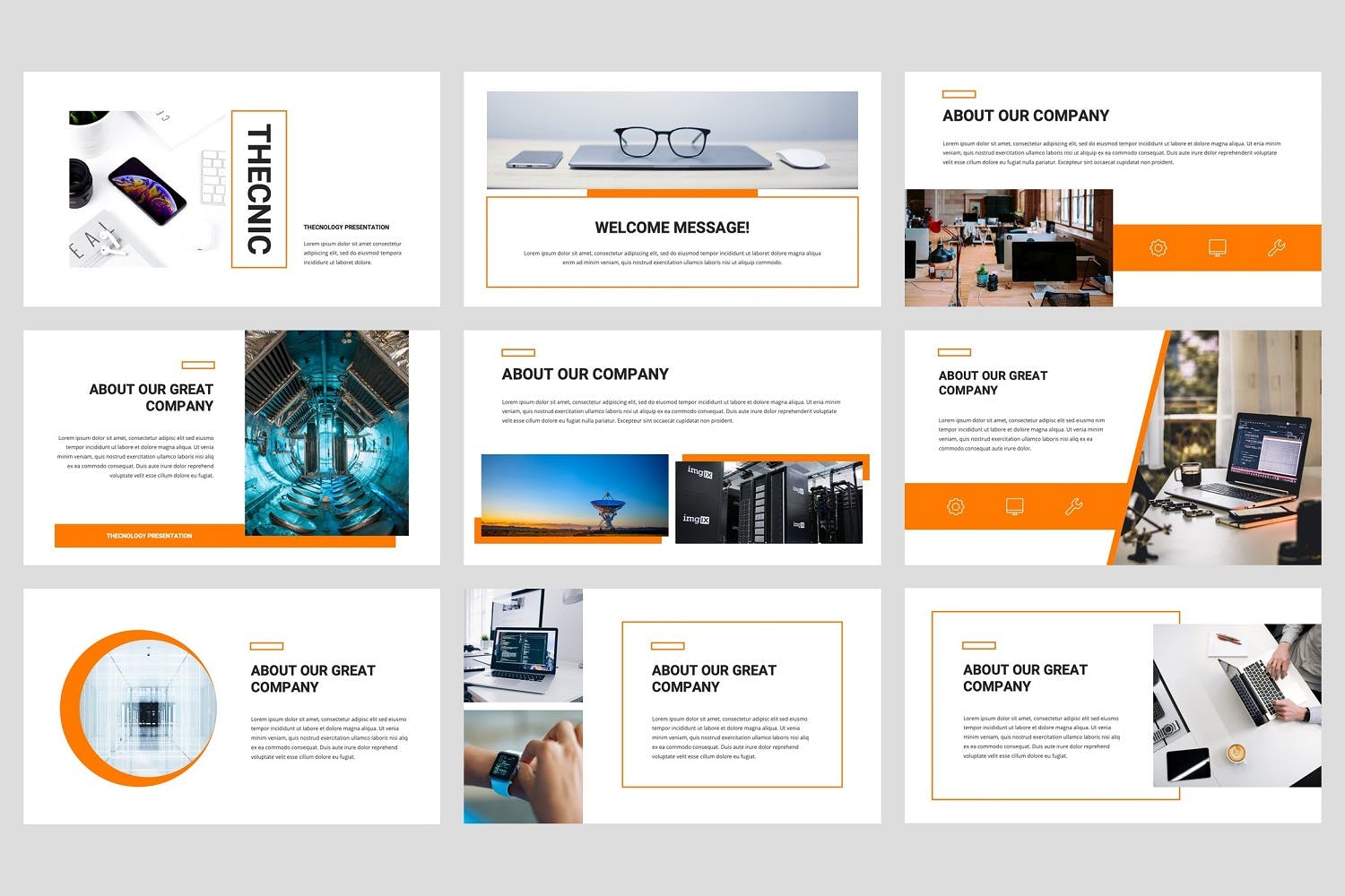 高科技企业介绍素材库精选谷歌演示模板 Thecnic – Technology Google Slides Template插图(1)