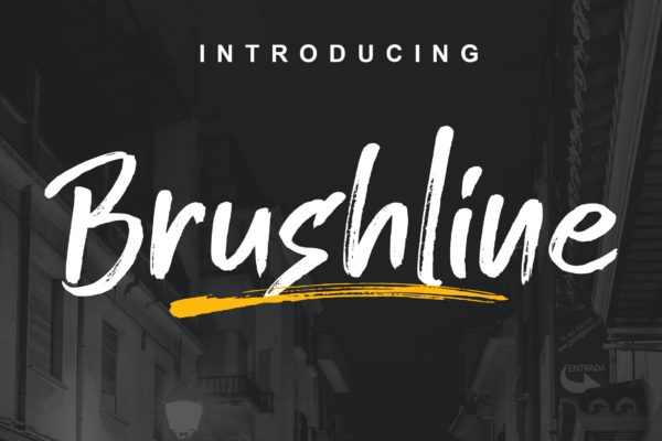 手工绘制英文笔刷字体素材库精选 Brushline Font