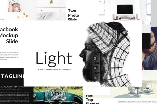 创意设计服务商企业资料素材库精选PPT模板 Lights | Powerpoint Template