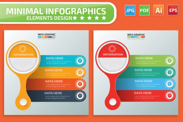 要点说明/重要特征信息图表矢量图形素材库精选素材v1 Infographic Elements Design