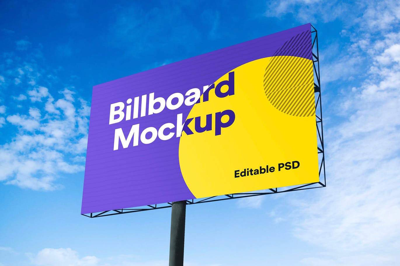 户外大型广告牌效果图样机模板 Advertisement Billboard Mockup插图