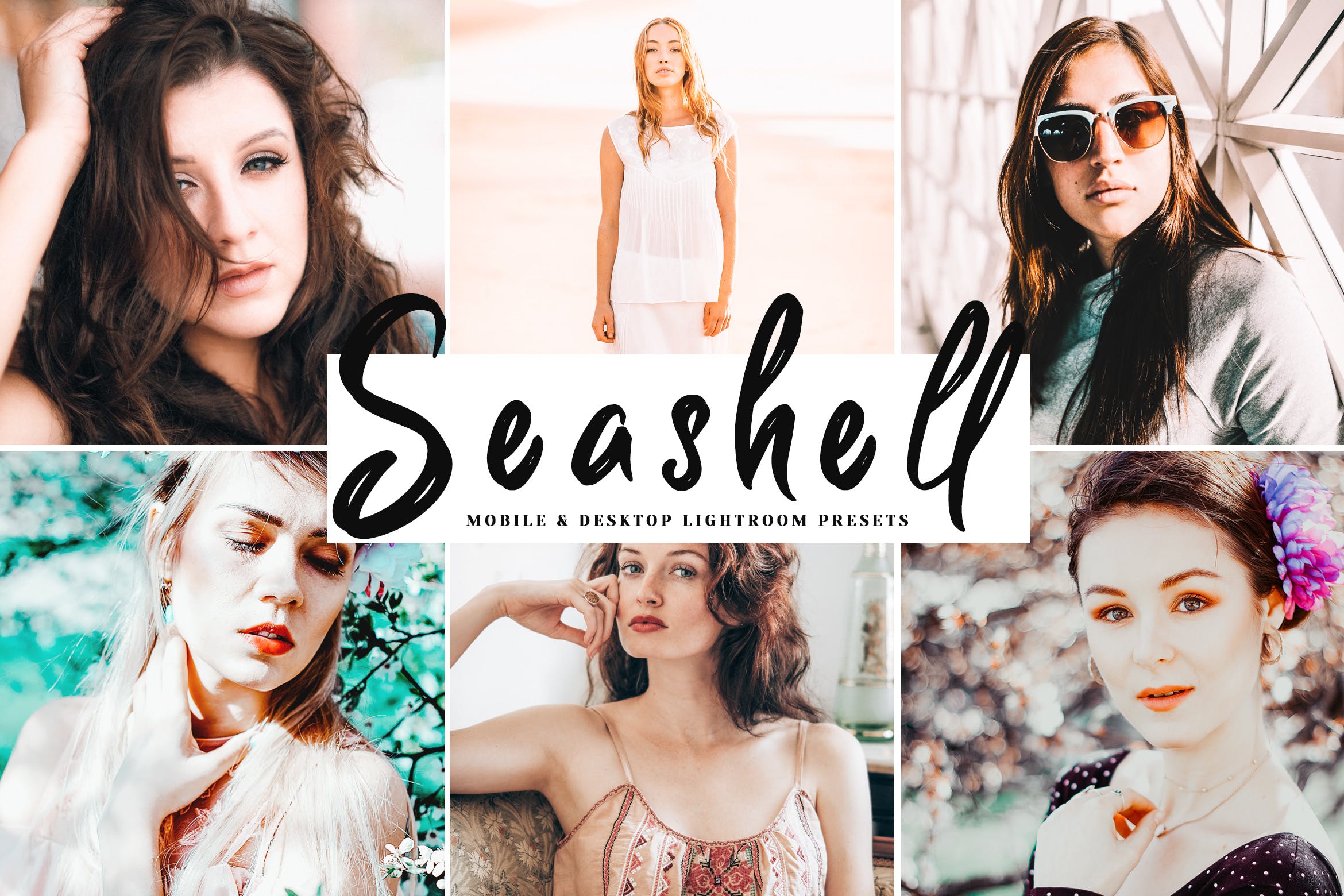 古铜色肤色滤镜Lightroom照片调色预设 Seashell Mobile & Desktop Lightroom Presets插图