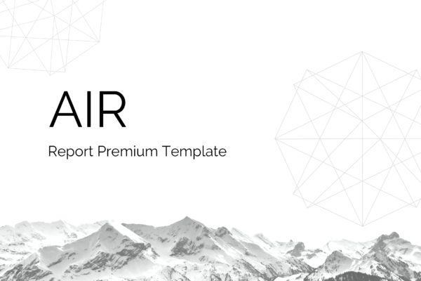 SWOT分析/数据统计分析报告素材库精选Keynote模板模板 Air – Keynote Report Template