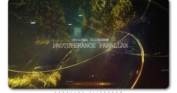 时尚几何光圈视差幻灯片视频素材库精选AE模板 Protuberance Parallax Slideshow