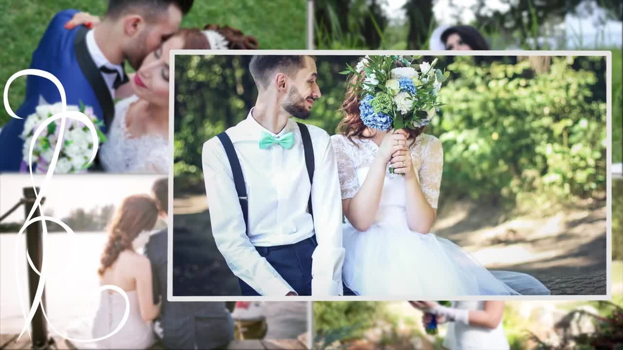 精美的婚礼幻灯片PR模板