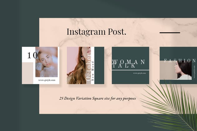 Instagram社交媒体文章贴图模板素材库精选 Roses – Instagram Post Template插图(1)